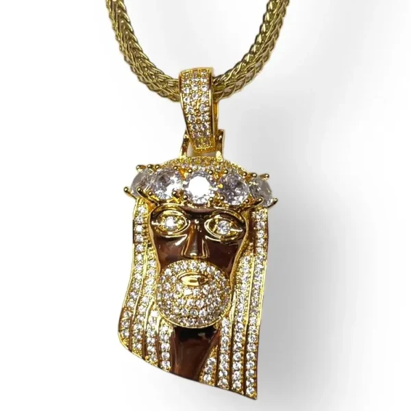 Cadena de hombre con colgante Cristo 18k