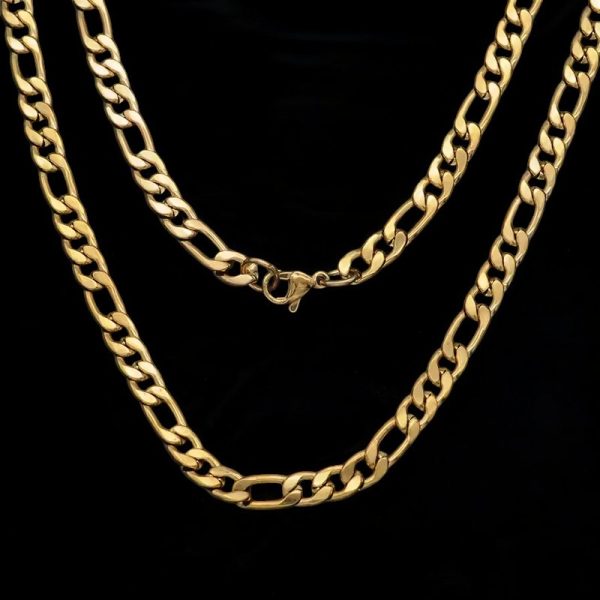Cadena 18k fígaro broche langosta