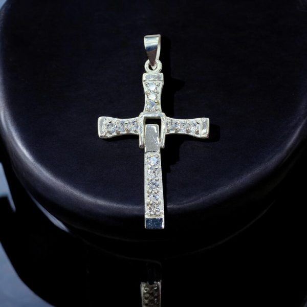 Cruz Brillantes Plata 925 | Diseño Moderno Cristales